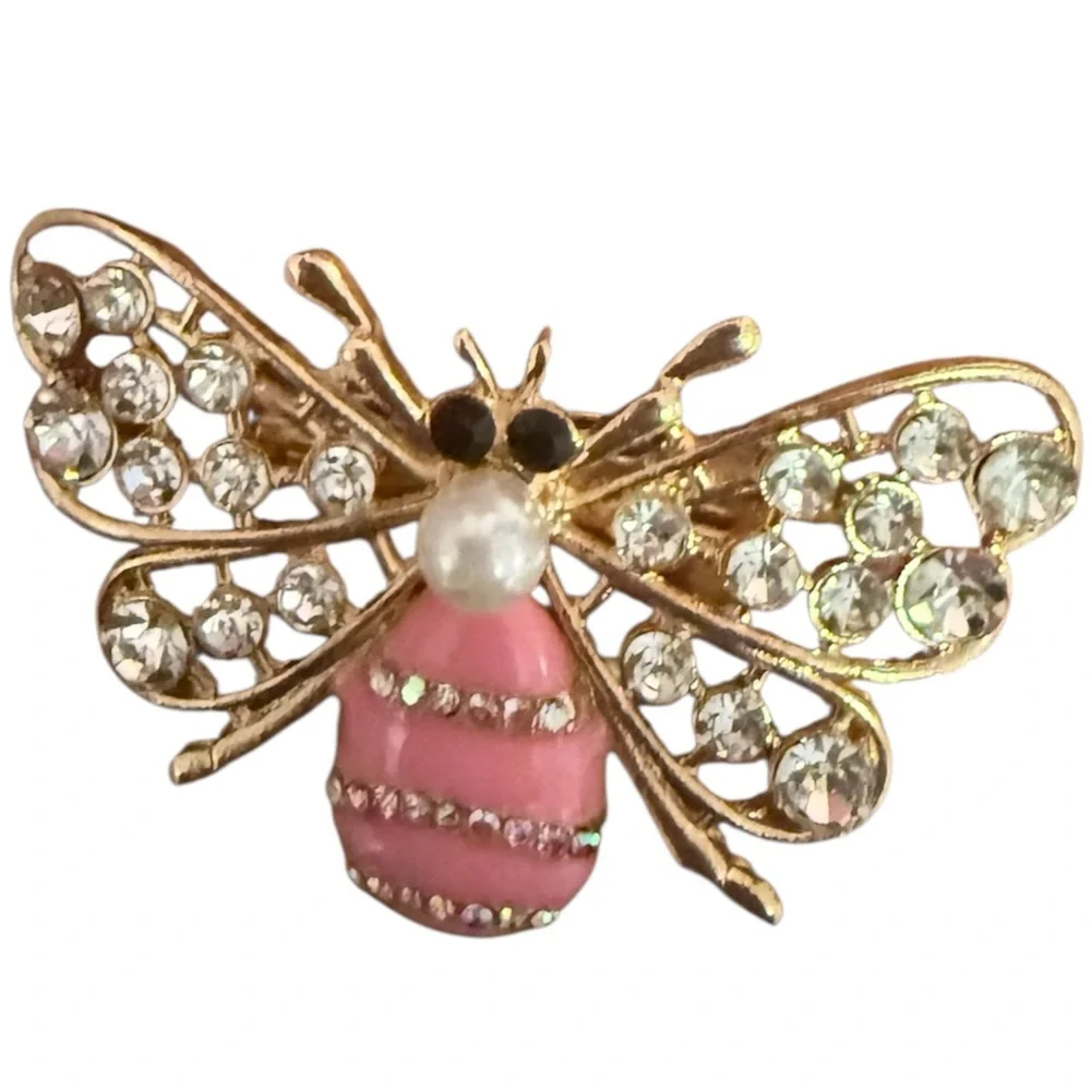 Vintage  Bee Brooch - Gold-Tone Women Jewelry - Picture 3 of 3